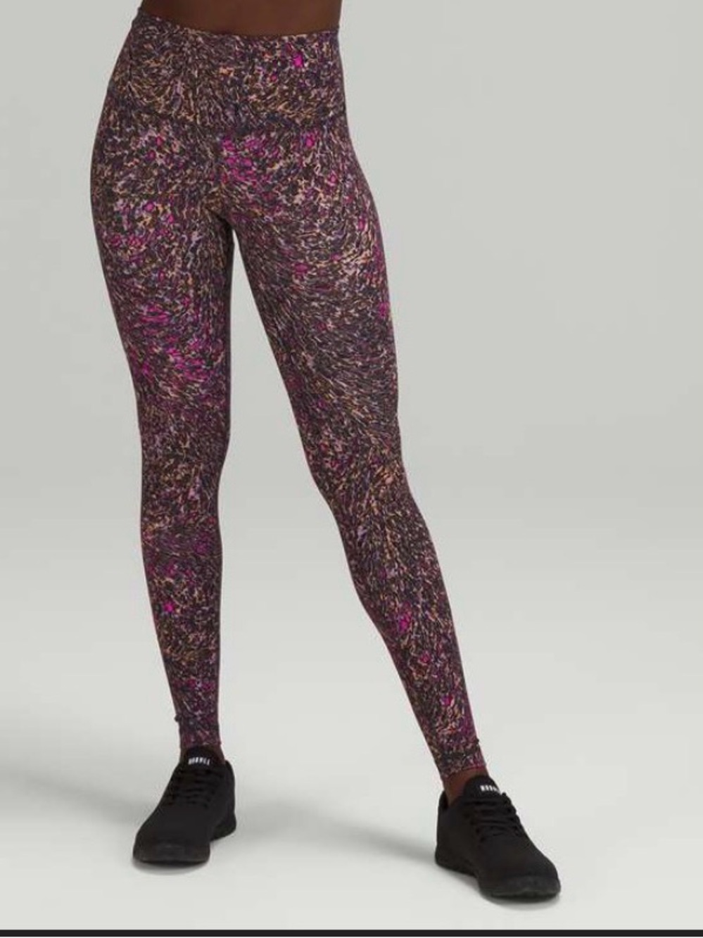 Lululemon Athletica Wunder Train High Waist 28” Tights Topography Pink Multi; W6
